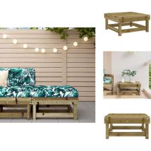 Repose-pied de jardin bois de pin imprégné - Chaise De Jardin - Fauteuil De Jardin - Mobilier De Jardin - Pouf Extérieur - Relax Outdoor
