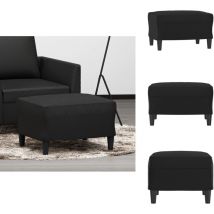 Repose-pied Noir 60x50x41 cm Similicuir - Tabouret - Repose-pied - Pouf - Meuble Salon - Simili Cuir