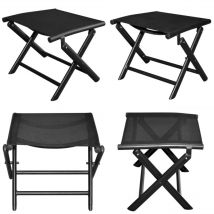Repose-pied pliable Noir Aluminium - Tabouret - Tabourets - Home & Living - Noir