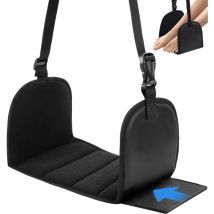 Repose-pieds pour avion - Travel Foot Hommock avec mousse à mémoire de forme, repose-jambes portable réglable pour avion