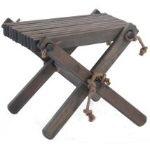 Table de jardin LILLI – Pin huilé gris – Pliable – 42 cm de hauteur – 50 cm de longueur – 45 cm de profondeur – EcoFurn