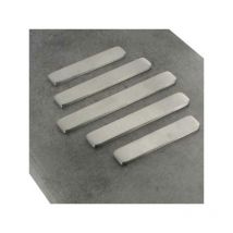 Repose plat lot de 5 baguettes - Epaisseur : 5 mm - Finition : Brossé - Matériau : Inox 304 l Itar