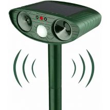 Répulsif Chat Ultrason, Repulsif Chat Solaire, Répulsif Ultrason Anti Rongeurs avec Détecteur de Mouvement, Étanche Repulsif Chat Exterieur pour Anti