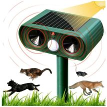 Répulsif À Ultrasons Pour Chat - Répulsif Solaire Pour Animaux - Répulsif À Ultrasons - Étanche - Avec Détecteur De Mouvement Et Flash - Répulsif Pour