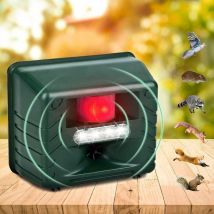 RéPulsif pour Oiseaux D'ExtéRieu,RéPulsif Animal Ultrasonique Exterieur Repulsif Oiseaux Ultrason avec Capteur De Mouvement Et Flash,pour Repousser