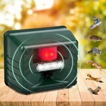 RéPulsif pour Oiseaux D'ExtéRieu,RéPulsif Animal Ultrasonique Exterieur Repulsif Oiseaux Ultrason avec Capteur De Mouvement Et Flash,pour Repousser