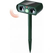 Répulsif Solaire pour Animaux Répulsif Chat Ultrason Étanche Repulsif Chat Exterieur Ultrason pour Jardins Fermes Sorties Pas de Bruit