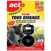 Acto - Répulsif sonore tous oiseaux - Gardez les Nuisibles à Distance
