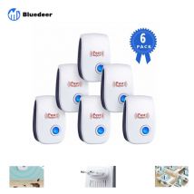 Répulsif Ultrason Souris et Rat 2019 - Prise à Double Fréquences Ultrasonique Puissantes - 6 Appareils Repulsif Ultrasons Anti Rongeur,Fouine et Loir