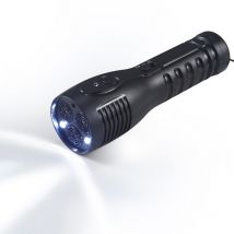 Répulsif ultrasonique portable noir pour chiens avec bouchon anti-aboiement led, rechargeable et sans danger pour les chiens.