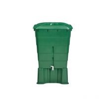 Réservoir d'eau en polypropylène 300 l. Recuperateur d Eau 66x80x92 cm, avec socle de support 60x60x33 cm, vert