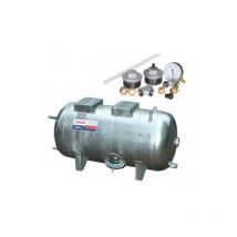 Viva - Réservoir surpresseur à eau horizontal galvanisé 100L 6 bar avec accessoires