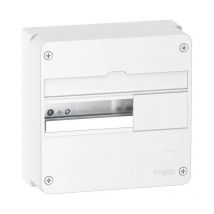 Coffret de communication 1x13M tri en saillie 250x250x108mm avec rail din et bornier terre Resi9 cx