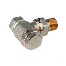 Rücklaufverschraubung Veramax Messing vernickelt, Eck, 1/2' - Resideo