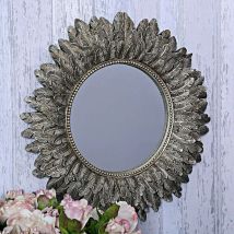 Garden Mile - Resin Feather Wall Mirror