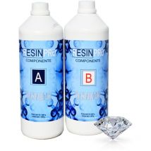Resina epossidica bi-componente trasparente per pigmenti 1.6Kg