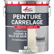 Arcane Industries - Peinture Carrelage cuisine & salle de bain - Résine bi-composante : arcapoxy carrelage - 2.5 kg (jusqu'à 25 m² en 2 couches)