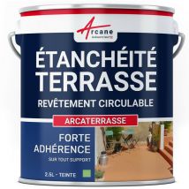 Arcane Industries - tanchéité Terrasse : Peinture Sol Extérieur arcaterrasse Produit Imperméable - 2.5 l Vert Provence