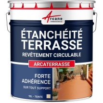 Arcane Industries - tanchéité Terrasse : Peinture Sol Extérieur arcaterrasse Produit Imperméable - 10 l Sable
