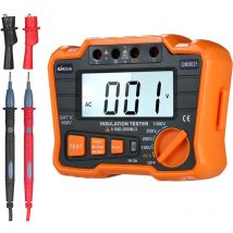 Decdeal - Resistenza di isolamento 0,1 MΩ-2000 mω Megohmmetro digitale Misuratore di scuotimento digitale OM8021 senza batteria