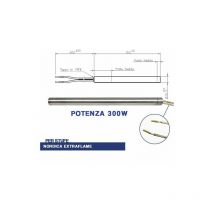 Diff - candeletta accensione stufa pellet resistenza d 10.2X 155 300W nordica ex (04044)