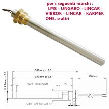 Resistenza Candeletta Stufa a pellet 3/8 280W 160mm ungaro karmek 150mm battuta