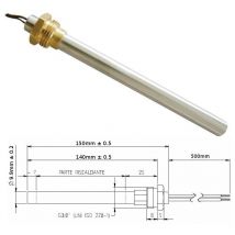 Resistenza Candeletta Stufa pellet 250W 150mm Palazzetti mcz piazzetta 140mm