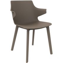 Resol - angie Chaise Click Intérieur, Extérieur Chocolat - Chocolat - Set 2