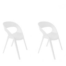 Resol CARLA Chaise Intérieur, Extérieur Set 2 Blanc