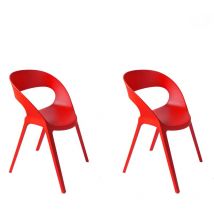 Carla Chaise Intérieur, Extérieur Set 2 Rouge - Resol