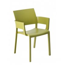 Resol FIONA Fauteuil Intérieur, Extérieur Vert Olive - Set 4
