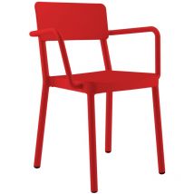 Lisboa Fauteuil Intérieur, Extérieur Rouge - Set 4 - Rouge - Resol