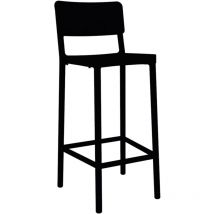 Resol - lisboa Tabouret Haut Intérieur, Extérieur Noir - Set 2