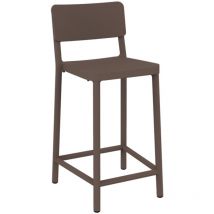 Resol - lisboa Tabouret Moyen Intérieur, Extérieur Chocolat - Set 2 - Chocolat