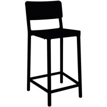 Resol - lisboa Tabouret Moyen Intérieur, Extérieur Noir - Set 2 - Noir