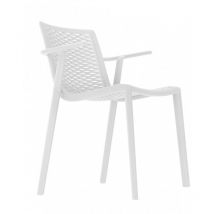 Netkat Fauteuil Intérieur, Extérieur Blanc - Set 4 - Resol