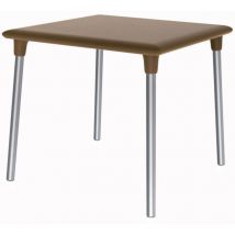 Resol - new flash Table Carrée Intérieure, Extérieure 90x90 Chocolat