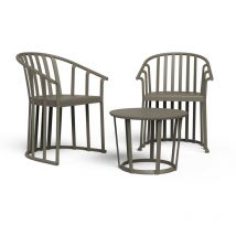 Raff Fauteuil-Table Intérieur, Extérieur Set 2+1 Chocolat - Resol