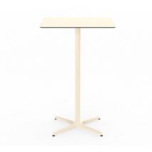 Toledo Table Carrée Haute Intérieure, Extérieure 70x70 Ivoire - Resol