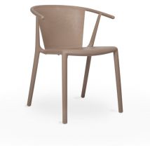 Woody flat eco Fauteuil Recyclé Intérieur, Extérieur Brun Terre - Set 4 - Resol