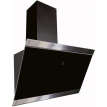 Respekta - Dunstabzugshaube Schräghaube Kopffrei 60 cm Schwarz Wandhaube