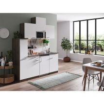 Küche Küchenzeile Singleküche Eiche York Weiß Oliver 180 cm Respekta