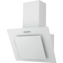 Respekta - Hotte d'aspiration 60 cm sans tête Hotte murale verre blanc led