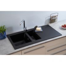 Respekta Mineralite Einbauspüle 1,5 Becken Denver 100 X 50 Cm Spüle Spülbecken