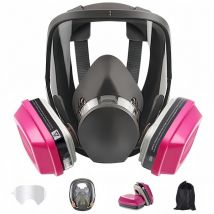 Respirateur facial complet réutilisable, Protection Respirateur Contre Gaz Vapeurs Masque Anti Poussiere pour Ponçage Polissage Soudure Graffiti