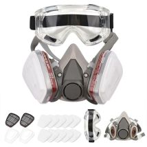 Respirateur réutilisable Demi-masque 6200 Masque à gaz Protection respiratoire Respirateurs avec lunettes de sécurité pour peinture Soudage à la