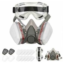 Respirateur réutilisable Demi-masque 6200 Masque à gaz Protection respiratoire Respirateurs avec lunettes de sécurité pour peinture Soudage à la