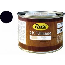 2K Füllmasse inkl. Härter Holz-Spachtelmasse lackierbar 500 g schwarz - Resto