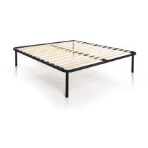 Rete Ortopedica in Acciaio a Doghe per Letto Matrimoniale 180x200 con Piedi da 25 cm, Alta Resistenza, Massima Stabilità - 100% Made in Italy
