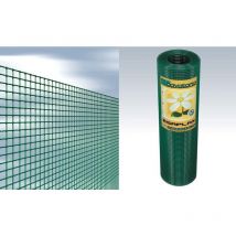 Betafence - Rete elettrosaldata esaplax 12x12 cavatorta h 150 - 25 mt plastificata verde